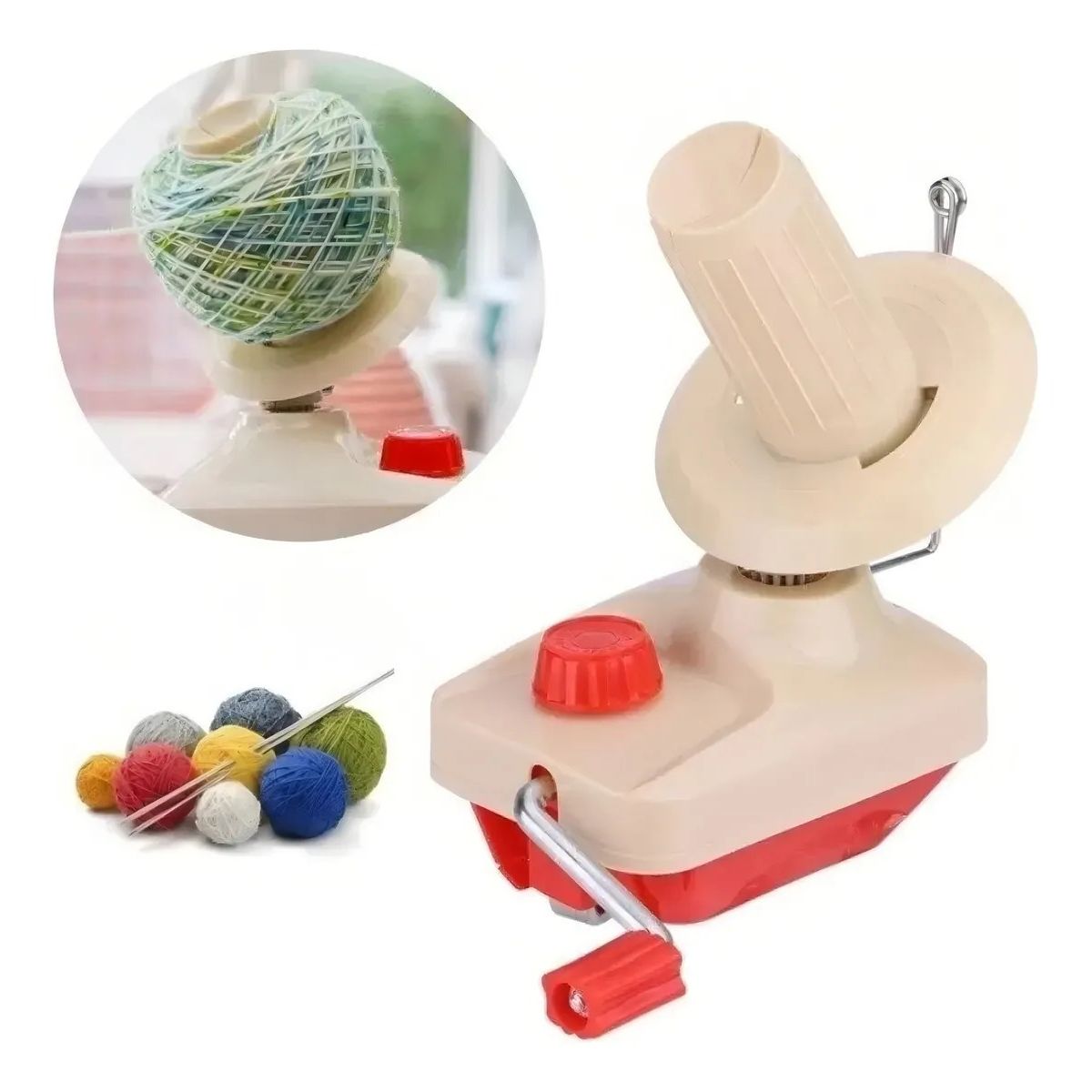 GENERICO - Maquina Ovilladora Manual Hasta 100gr Beige