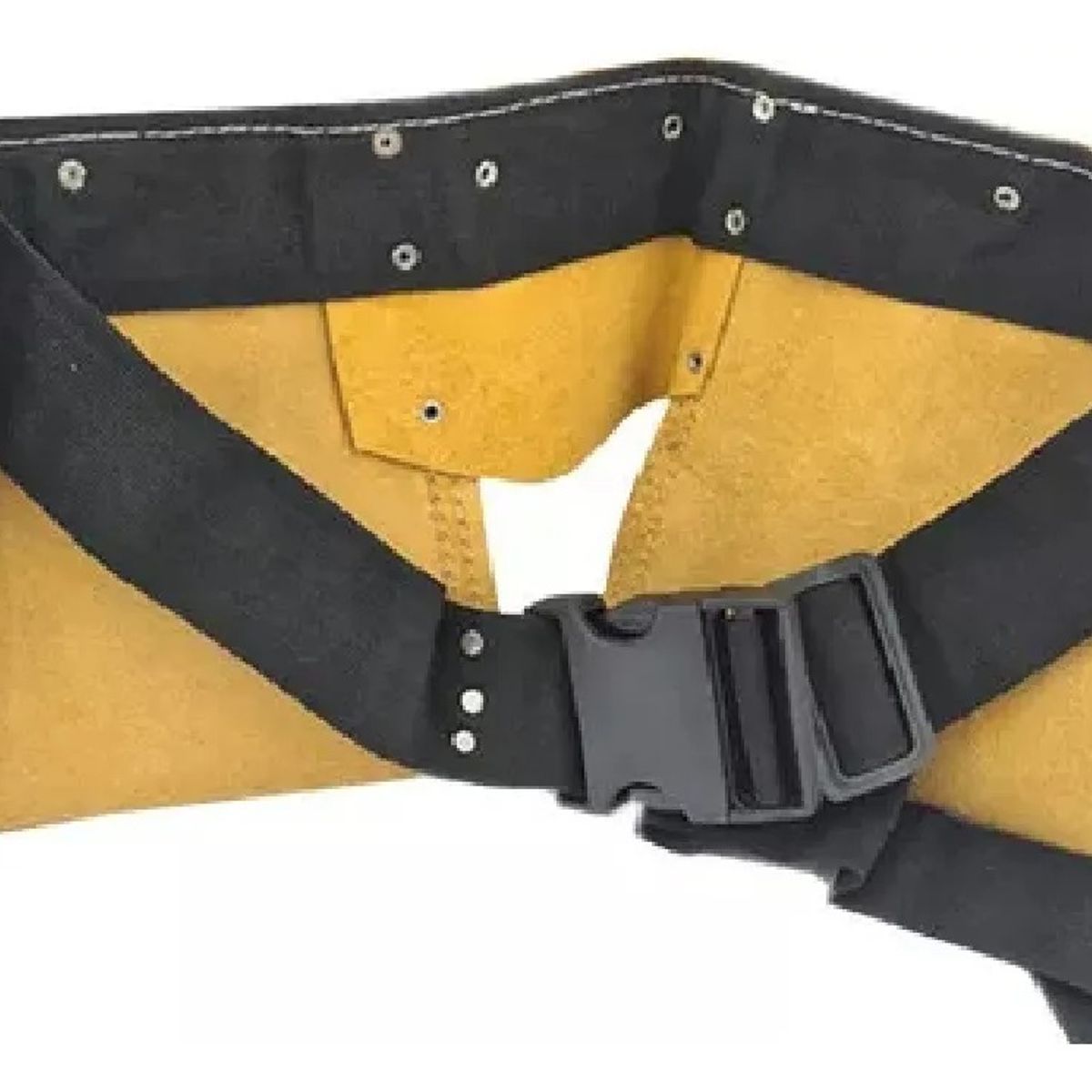 GENERICO - Cinturon Carpintero Portaherramienta Doble Cuero Color Mostaza