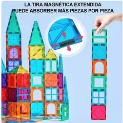 GENERICO - Bloques Magneticos 3D Niños Construccion Educativa 100 Pzs