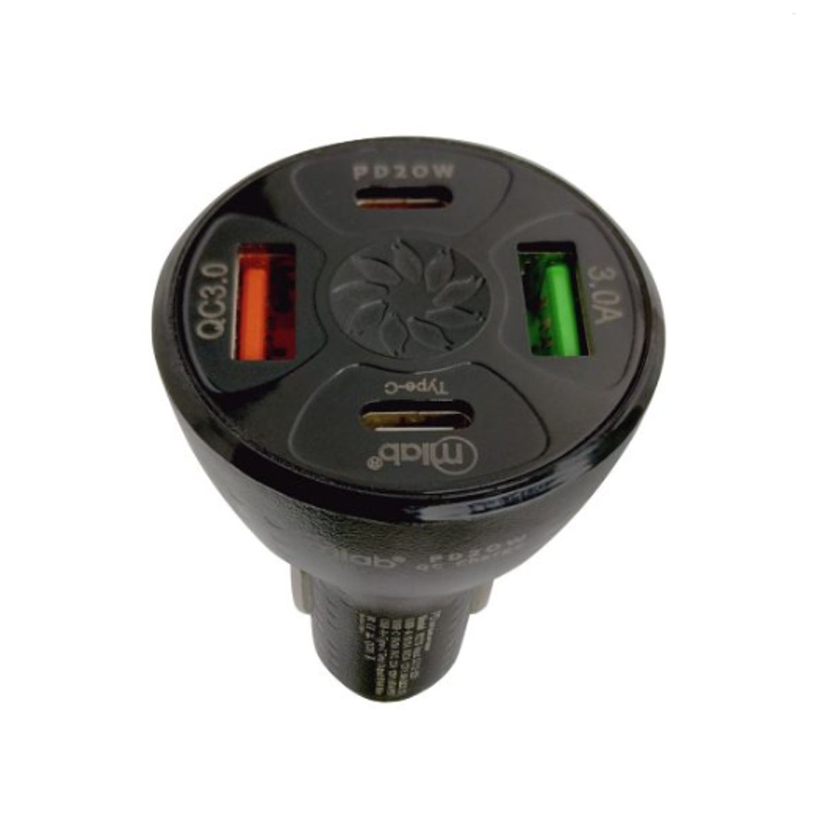 MLAB - MLAB CARGADOR 12V RAPIDO 20W 2USB QC3.0 + 2 PD BLACK