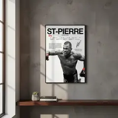 GENERICO - Cuadro UFC Georges St-Pierre Ex Campeón Peso Welter + Marco Negro