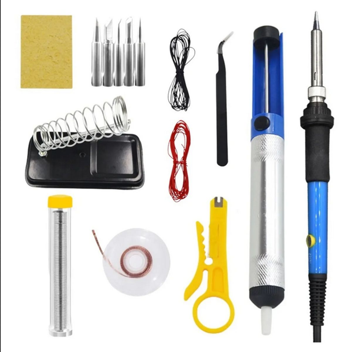 GENERICO - Cautin Profesional 60w Temperatura Regulable 5 En 1 Kit 110v