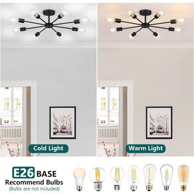 Imagen 2 del producto Lámpara de techo iluminación moderna 8 cabezales de lámpara E27