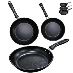 SUPERCENTER - Sarten Work Antiadherente Sartén induccion acero inoxidable 3 Piezas 20/24/26cm