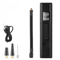 GENERICO - Compresor De Aire Portatil A Batería Inflador Neumaticos Negro Monofásica