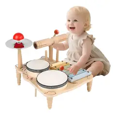 TOYUN TOYUN - Piano Batería Niños Juguete Madera Educativo Musical 7 En 1