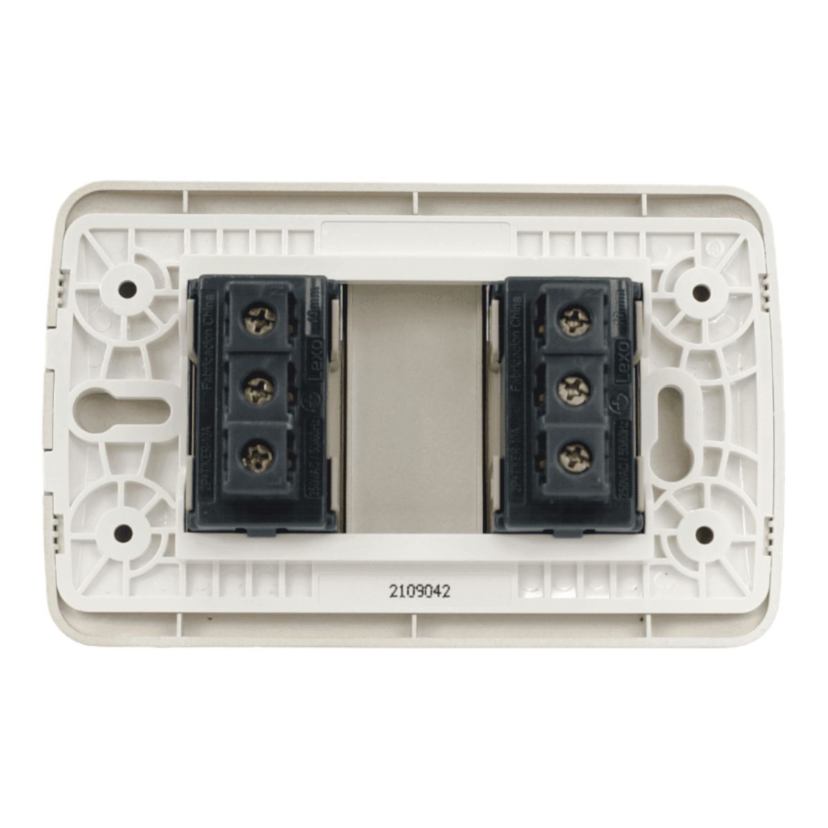 LEXO - ENCHUFE DOBLE 10A 250V MOD BEIGE PLACA TITANIO - LEXO
