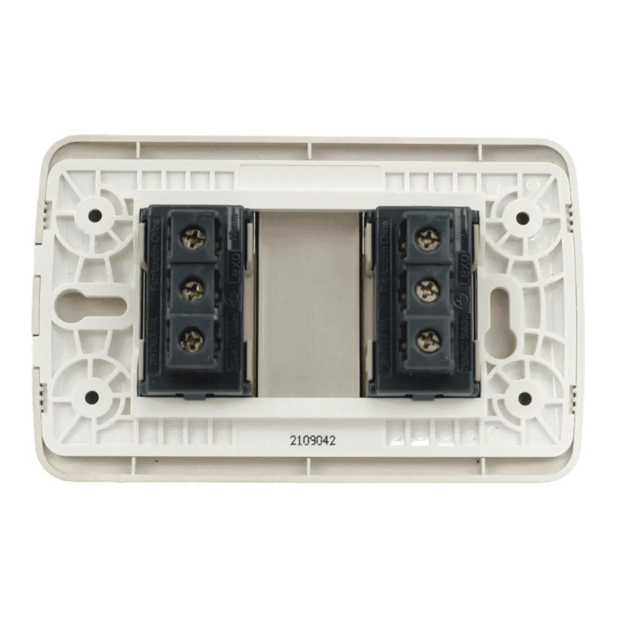 LEXO - ENCHUFE DOBLE 10A 250V MOD BEIGE PLACA TITANIO - LEXO