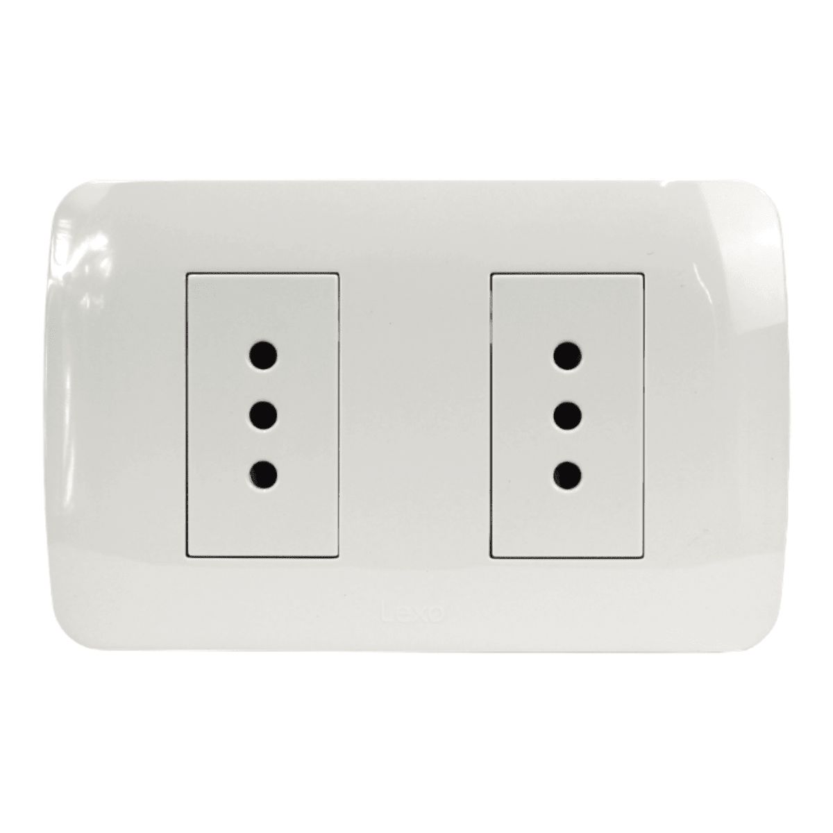 LEXO - ENCHUFE Doble Emb 10A 250V Blanco - Lexo