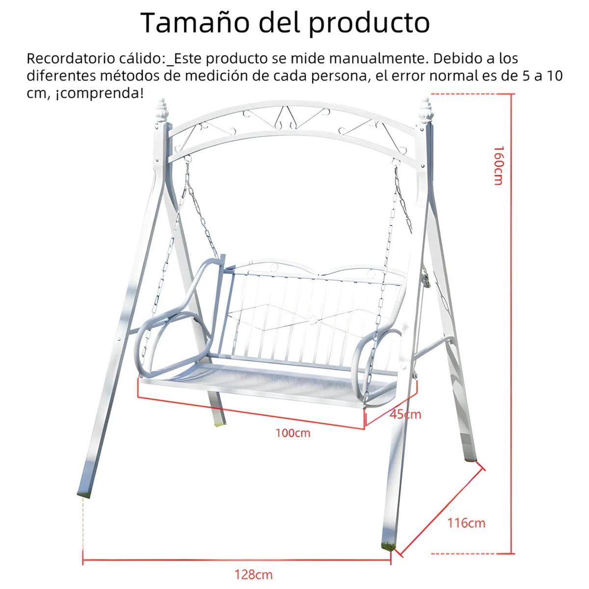 AFVENTURA - Sillón Columpio De Terraza 2 Personas