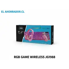 VIDAMOR - Set Gamer Inalámbrico RGB JG1988 4 en 1