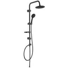 GENERICO - COLUMNA DUCHA REDONDA MIXA 34X97CM NEG AJUSTABLE