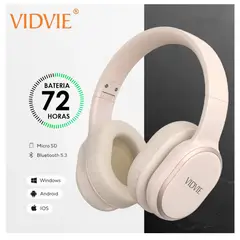 IRM - Audifonos Casco Bateria 70 Horas Color Beige VIDVIE