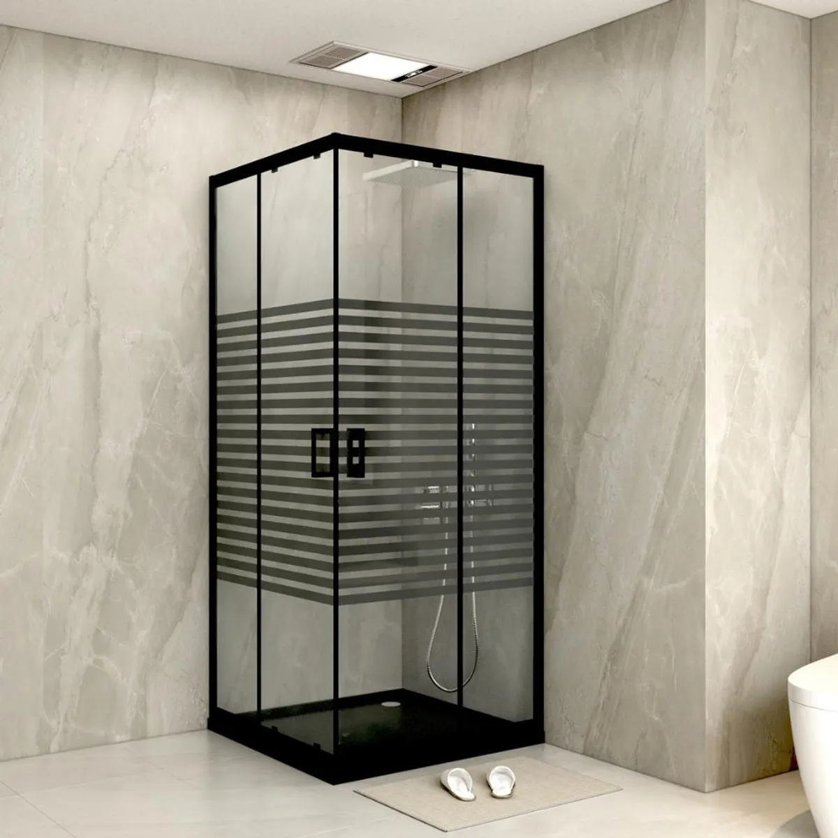 SHOWER MIXA 80X80X195 CM NEG 5MM, marca GENERICO - Foto Principal