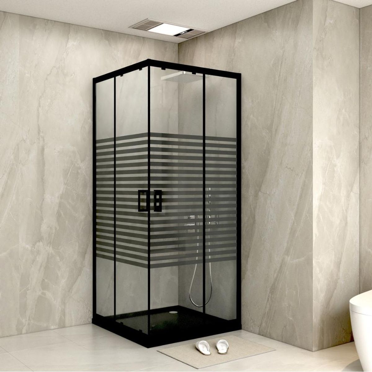 SHOWER MIXA 80X80X195 CM NEG 5MM, marca GENERICO - Foto Principal