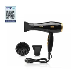 IRM - Secador De Pelo Profesional De 5000w Alta Potencia Color Negro Dorado