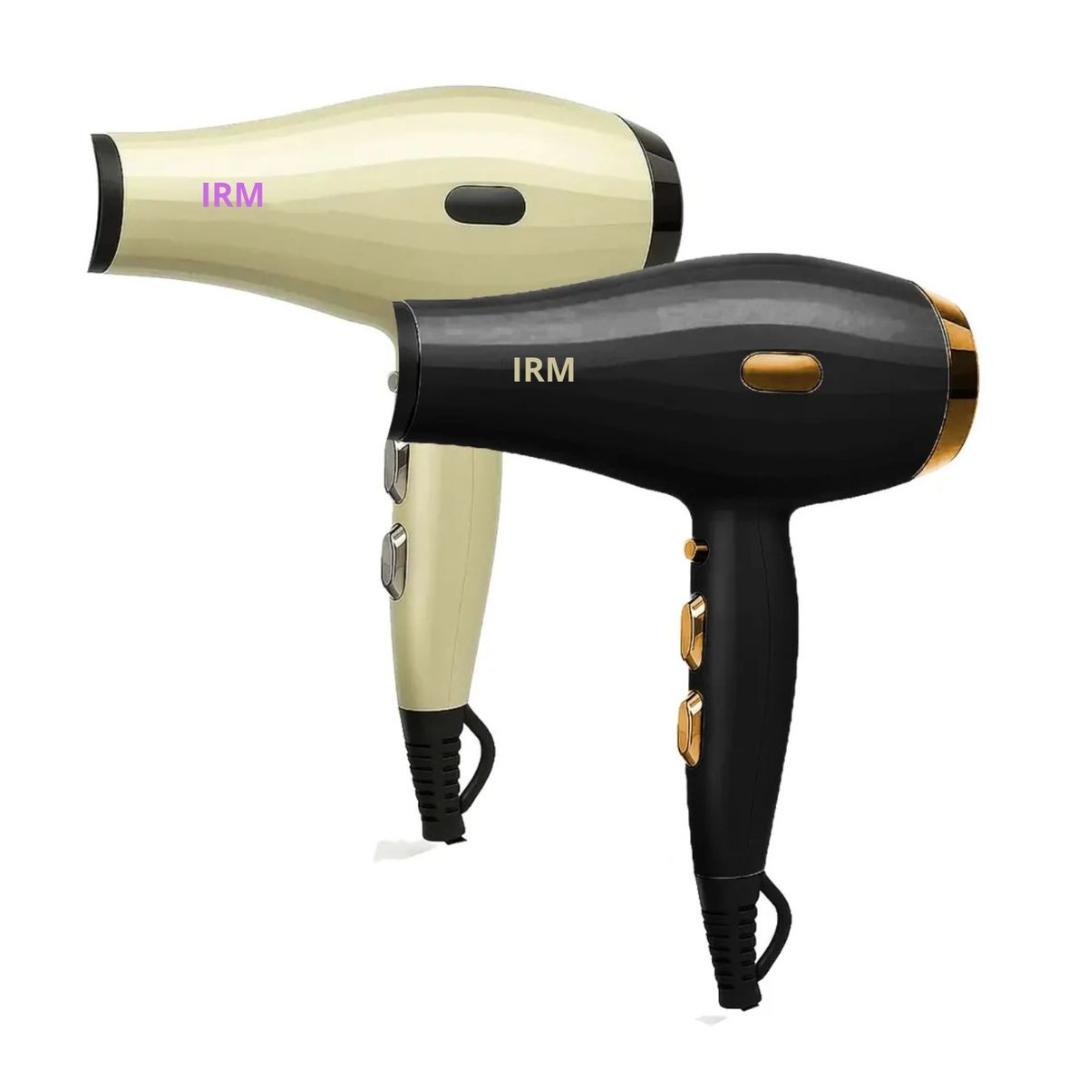 IRM - Secador De Pelo Profesional De 5000w  Alta Potencia Color Negro Dorado
