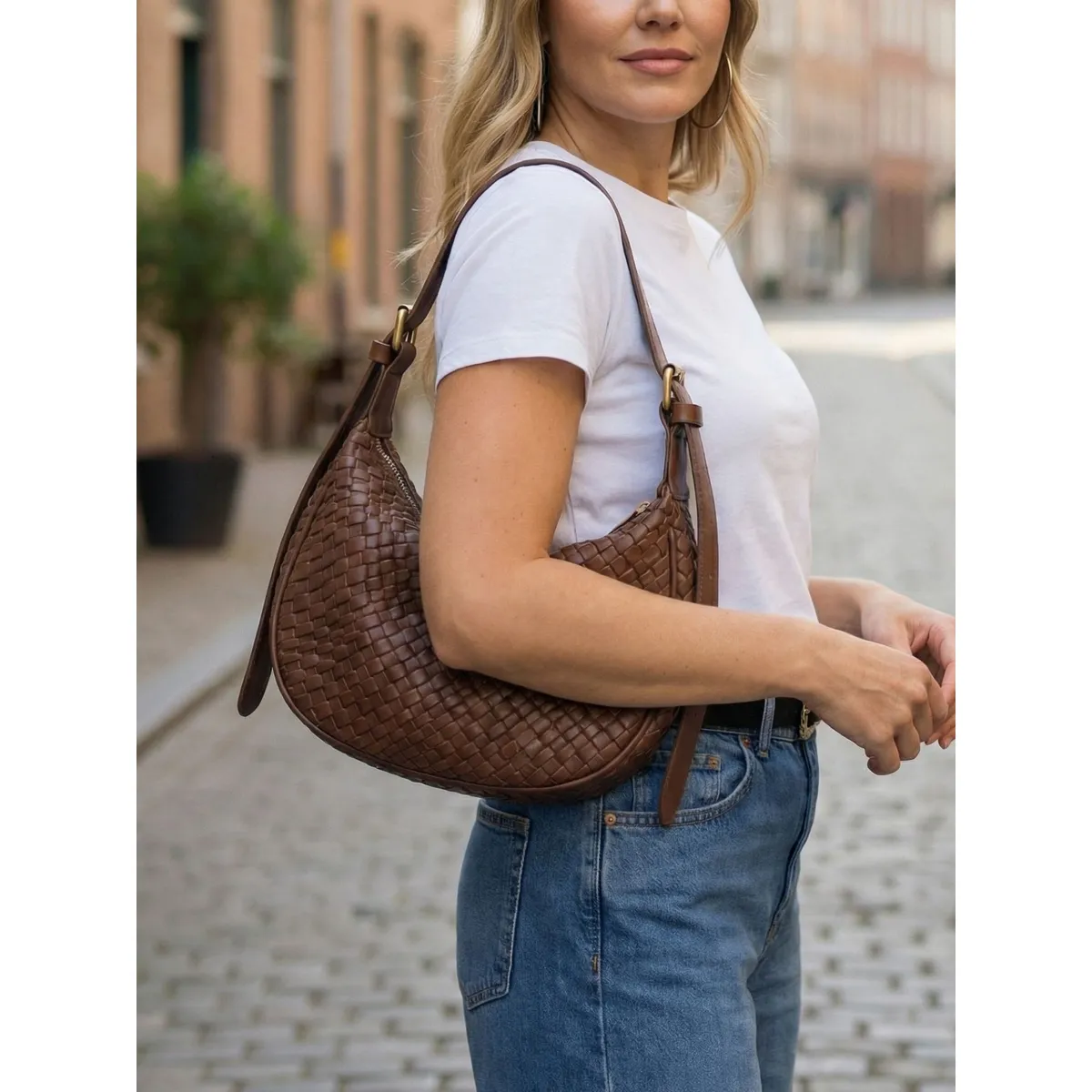 ANONIMASTORE - Cartera Trenzada Ajustable