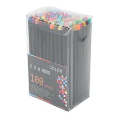 GENERICO - Lápices Tiralíneas Fineliner 0,4mm 100 Colores Punta Fina