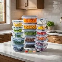 CHINA - Juego De 20 Tapper Hermeticos Con Tapa Transparentes