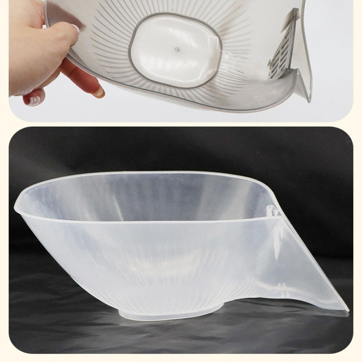 CHINA - Cesta Con Drenaje Multifuncional Escurridor Lavador De Fruta - Blanco