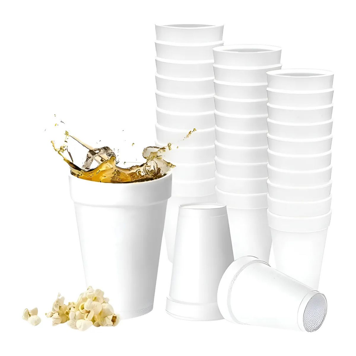 GENERICO - Vasos de Plumavit Térmicos 8oz Vaso Café Pack 100 Unidades