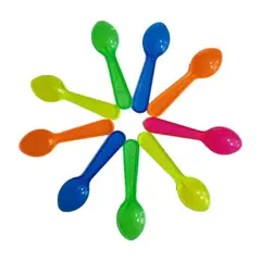 GENERICO - Cucharitas De Colores Pack 100 und Cucharas Plásticas Pequeñas