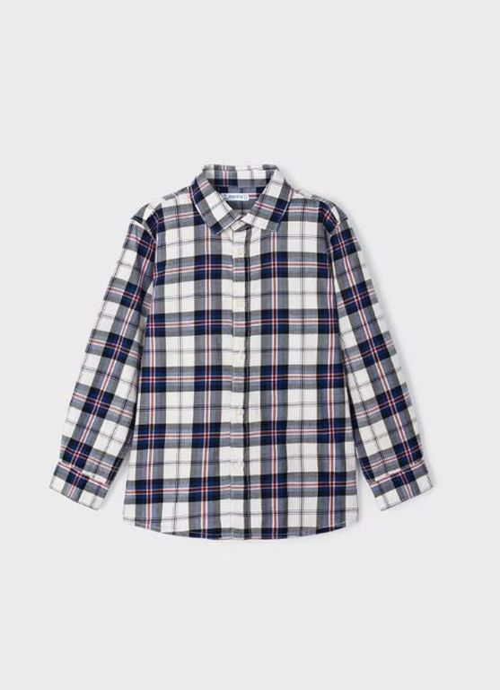 Camisa manga larga cuadros nino Gris 4 ANOS
