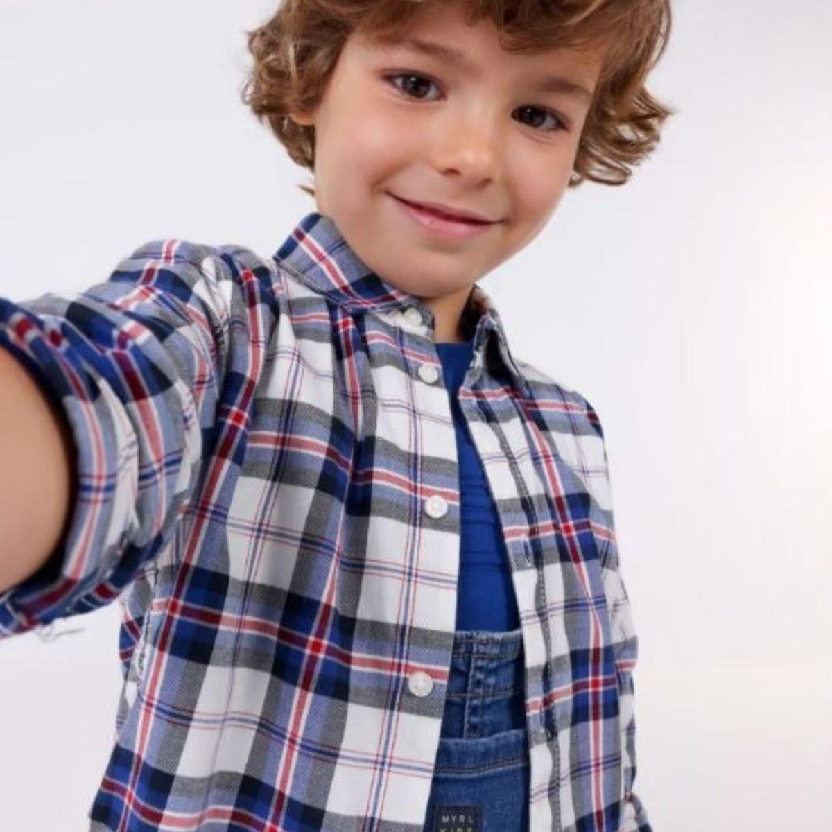 MAYORAL - Camisa manga larga cuadros niño