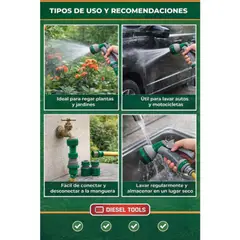 KAMASA - Mangueja De Riego de agua para jardin para flores picina 30 Mt