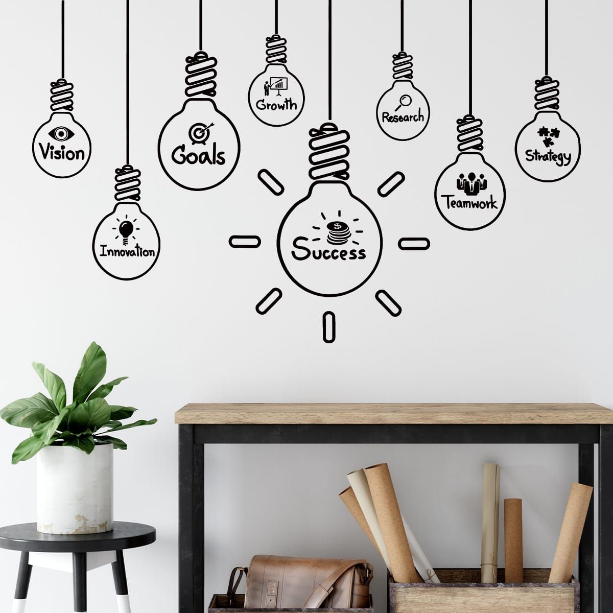 GENERICO - Vinilo Decorativo  de Pared – Diseño Éxito y Motivación