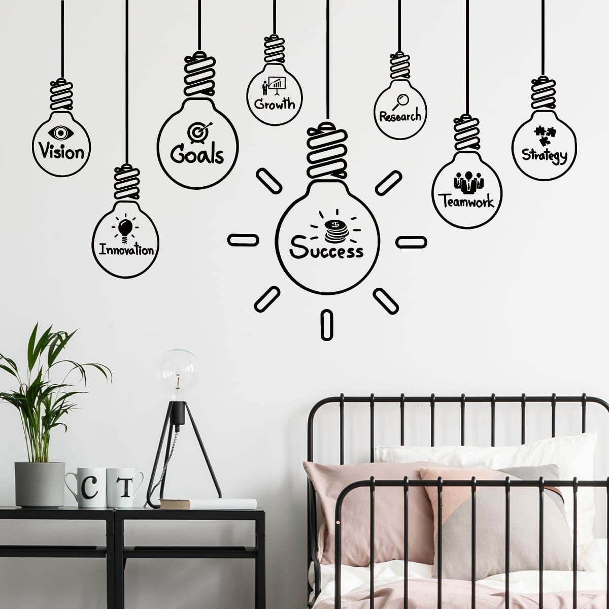 GENERICO - Vinilo Decorativo  de Pared – Diseño Éxito y Motivación