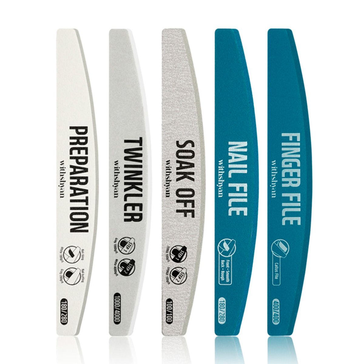 GENERICO - Set 5 Limas Premium para Uñas Withshyan Korea