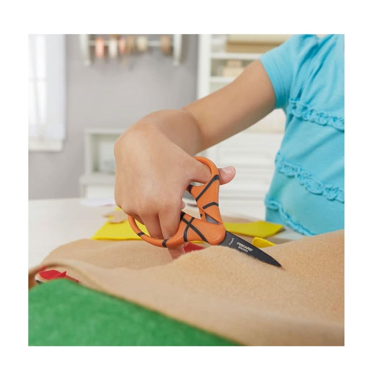 FISKARS - Tijera para niños sobre 4 años diseño Basketball