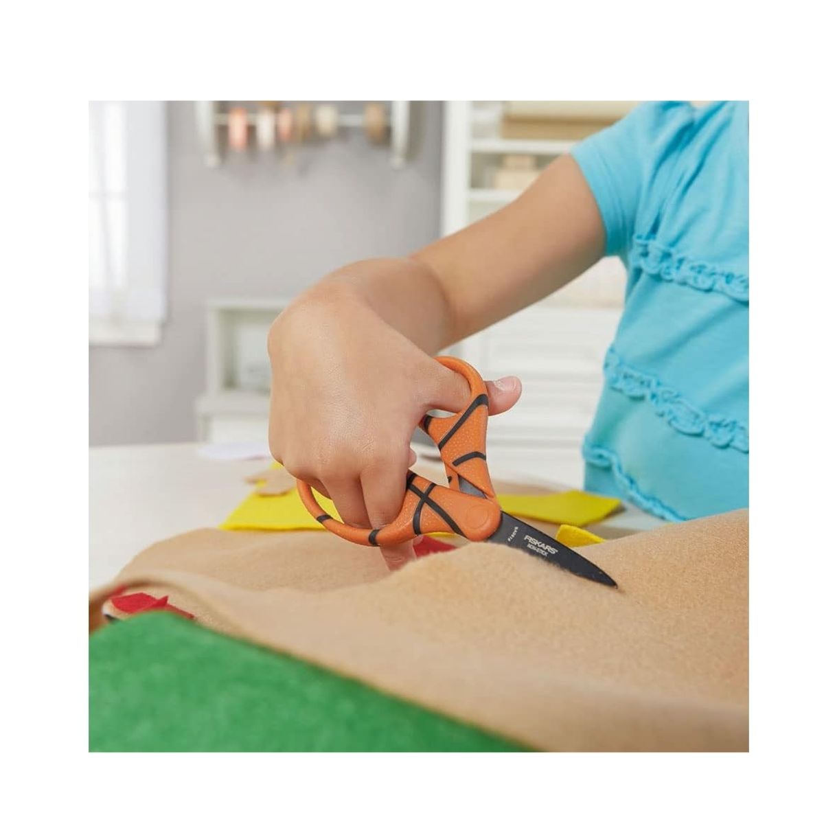 FISKARS - Tijera para niños sobre 4 años diseño Basketball