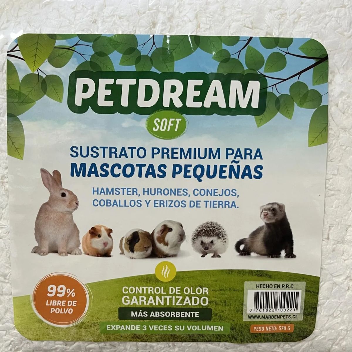 GENERICO - X2 Pet Dream Sustrato Papel Premium Para Mascotas Roedores
