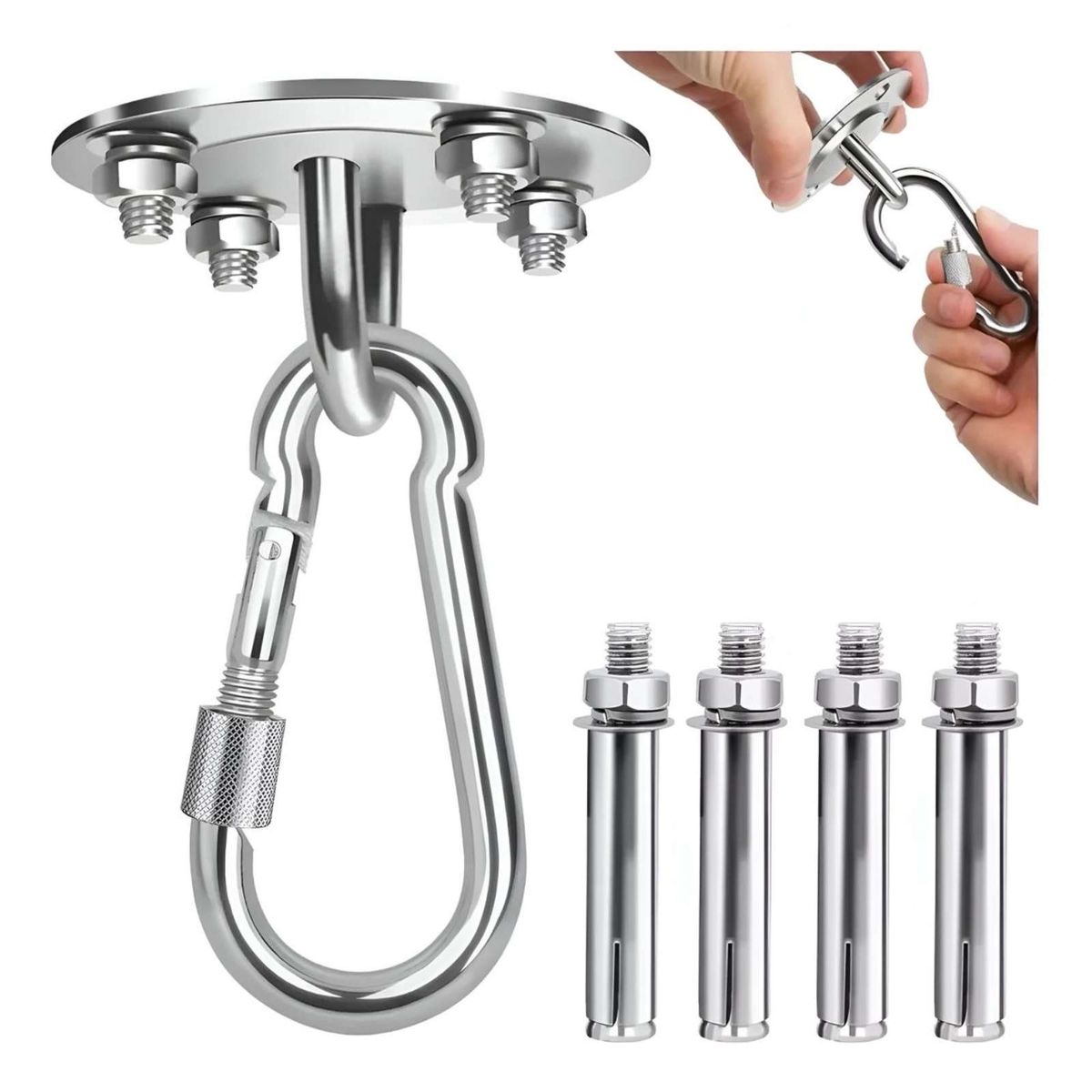 GENERICO - Pack de 2 Ganchos De Techo De Suspensión Alta Calidad Para Hamaca