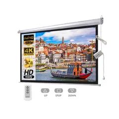 GENERICO - Telón Electrico Pantalla Roller Para Proyector 100 Pulgadas