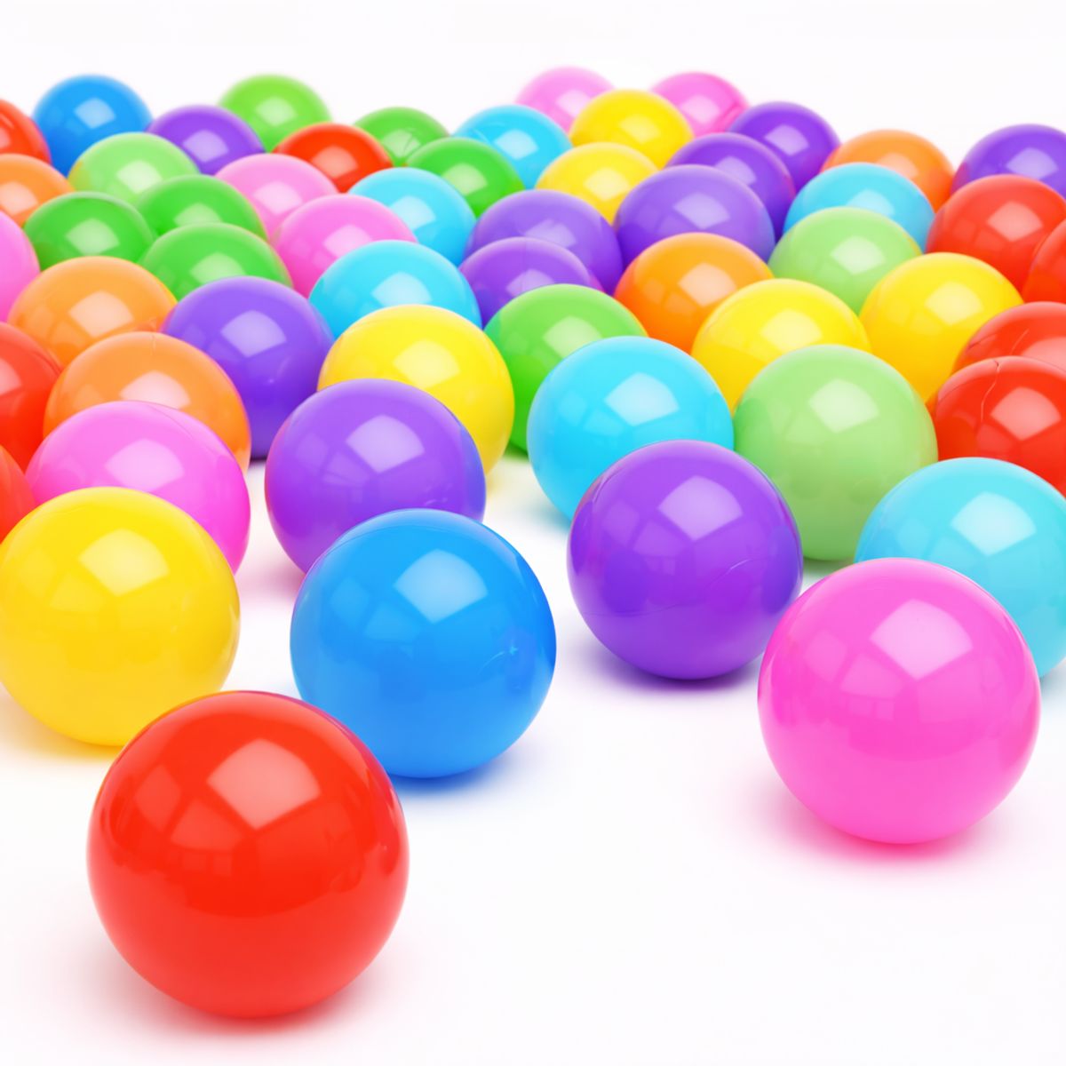 GENERICO - Pack 100 Pelotas Plásticas Para Piscina 8cm Mix Colores