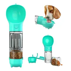 GENERICO - Botella Agua Portátil Perros Gatos 3 En 1 Multifuncional