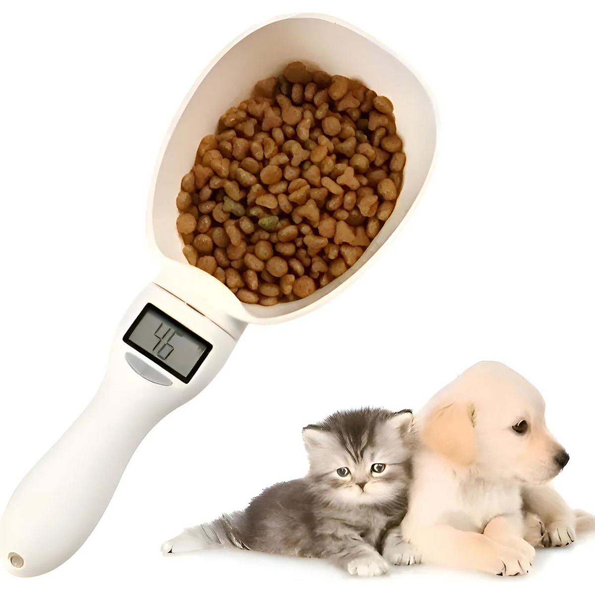 GENERICO - Pala Báscula Pesa Digital De Alimentos Mascotas Tipo Cuchara Beige 800 Kg
