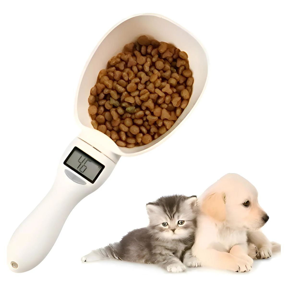 GENERICO - Pala Báscula Pesa Digital De Alimentos Mascotas Tipo Cuchara Beige 800 Kg