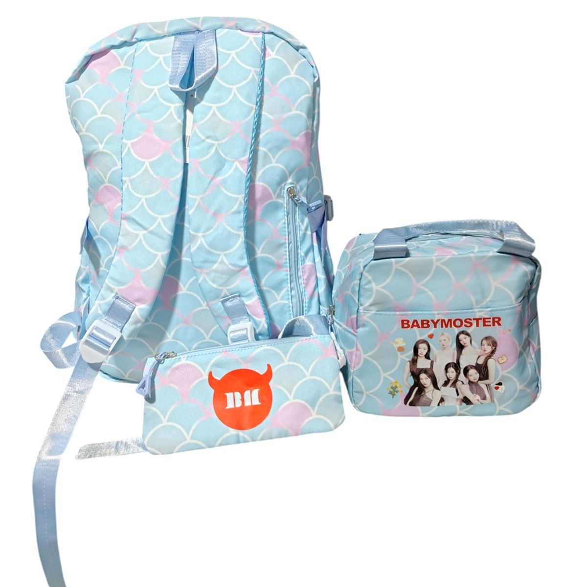 GENERICO - SET MOCHILA ESTUCHE Y LONCHERA K-POP BABYMONSTER