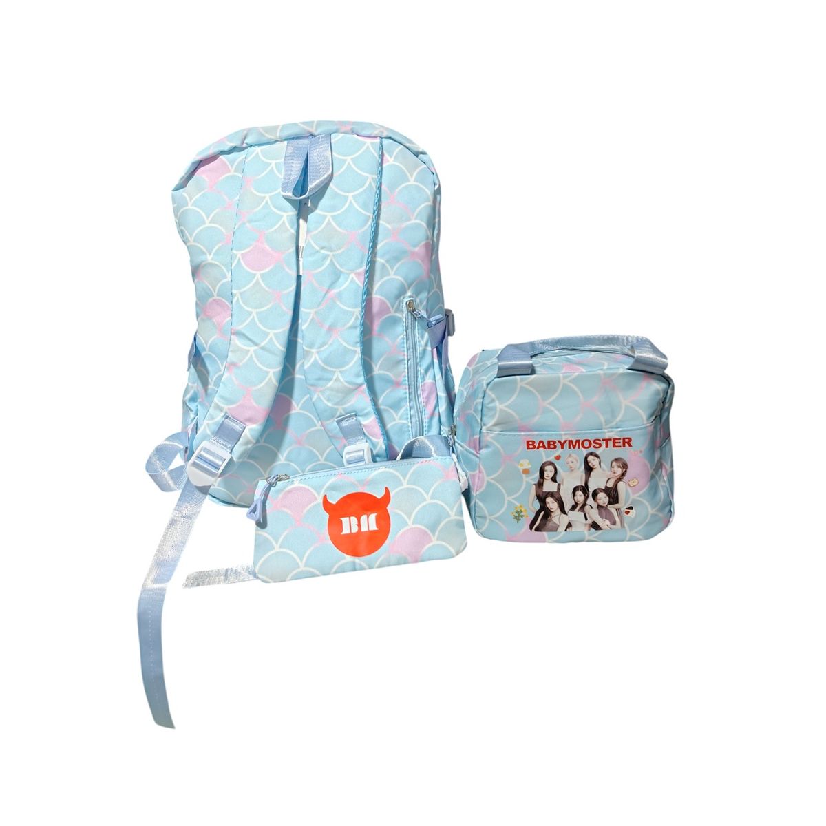GENERICO - SET MOCHILA ESTUCHE Y LONCHERA K-POP BABYMONSTER