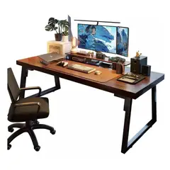 GENERICO - Escritorio Oficina Gamer Ejecutivo Madera 140x60x75 Café