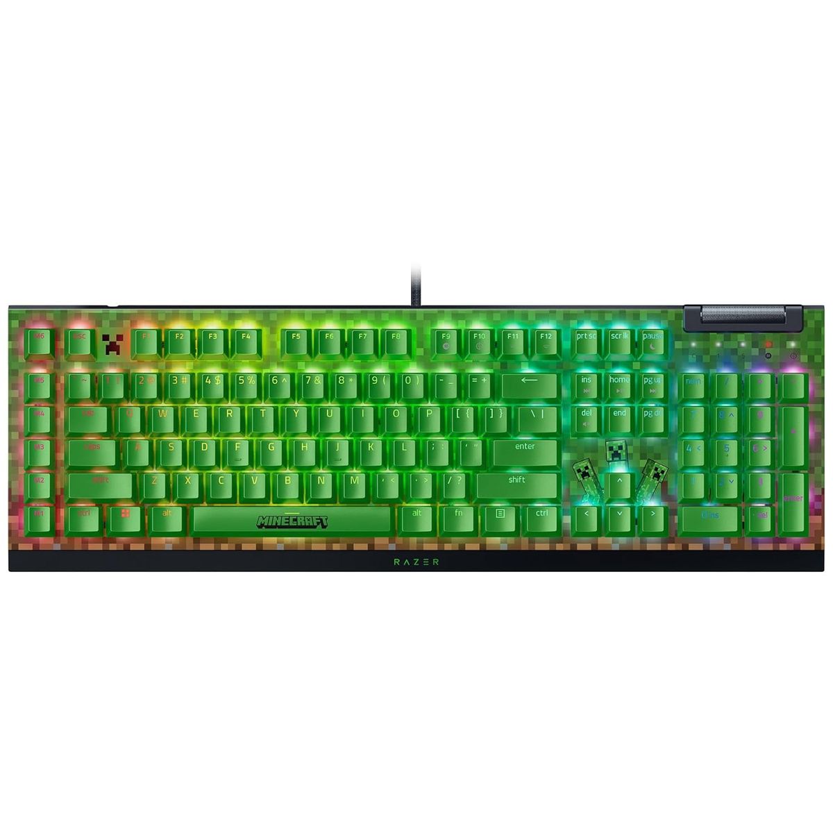 RAZER - Teclado BlackWidow V4 X Mechanical Gaming Minecraft
