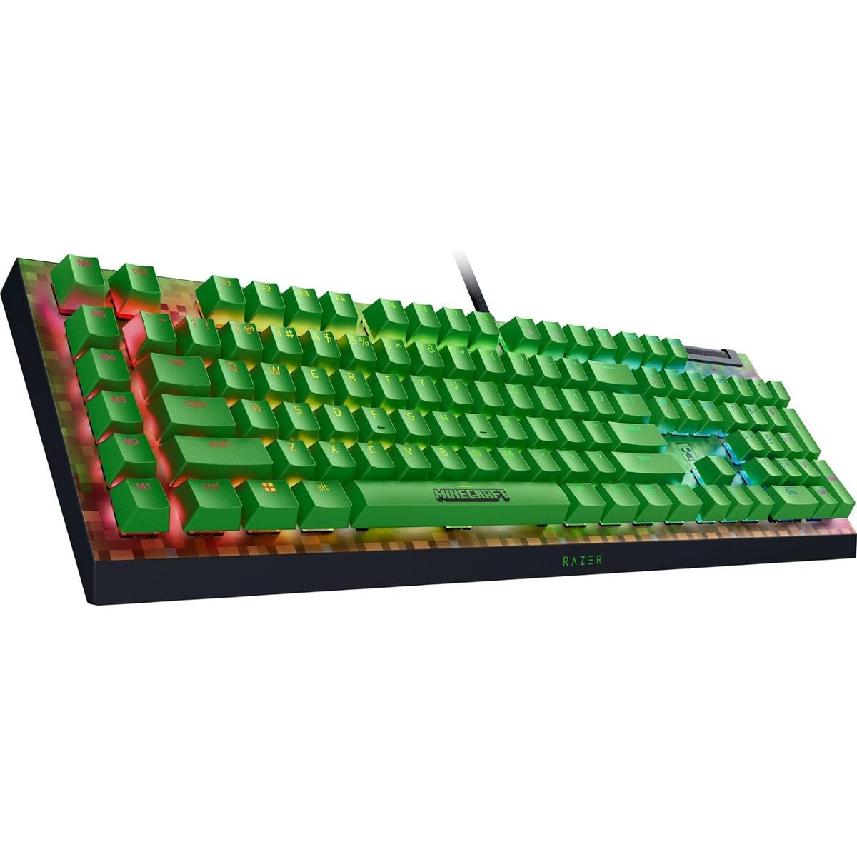 RAZER - Teclado BlackWidow V4 X Mechanical Gaming Minecraft
