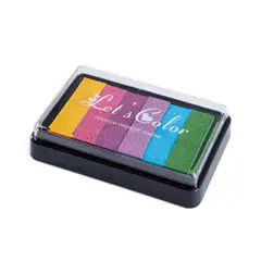 HOMESTAR - Almohadilla Tinta Multicolor Premium Pigmento Plástico Arcoíris