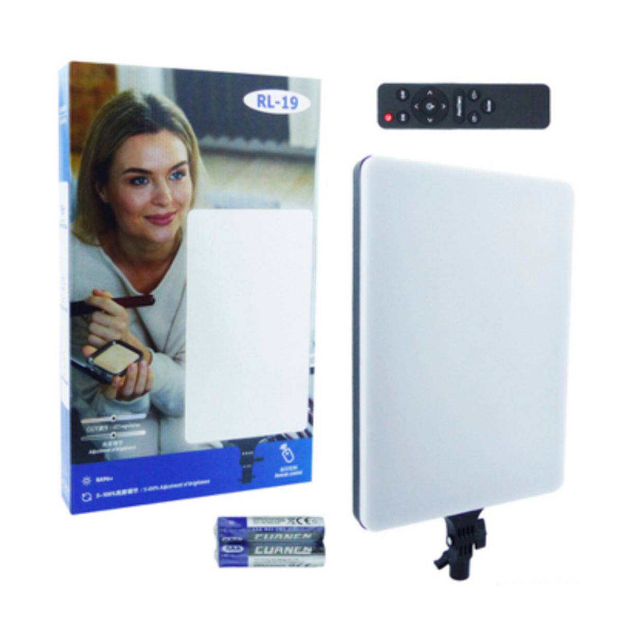 GENERICO - Panel LED Para Fotografia Con 3 Tonos De Luz Y Control Remoto