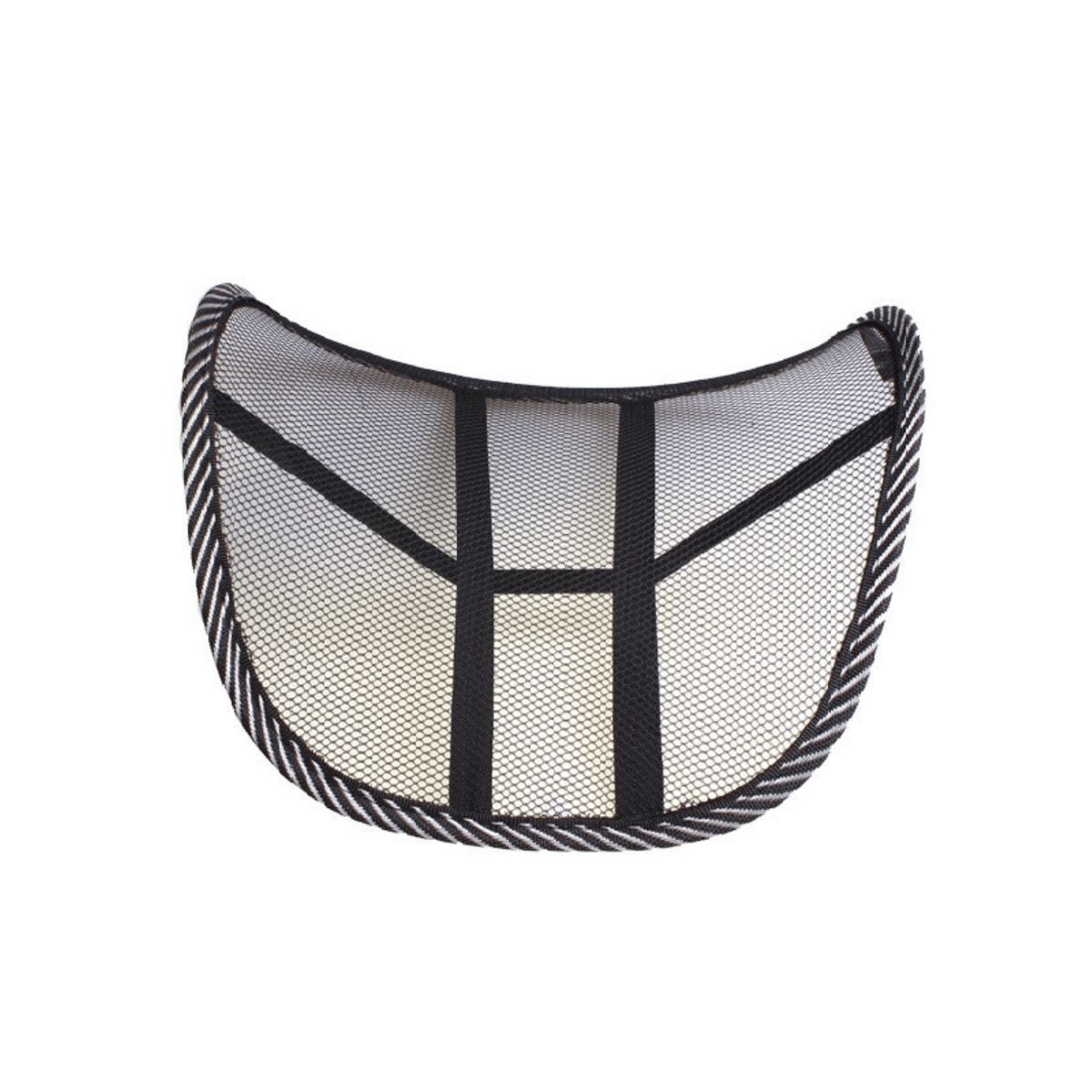 HOMESTAR - Respaldo lumbar ergonómico de malla negra para asiento de auto